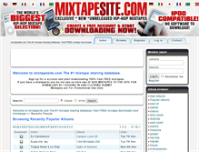 Tablet Screenshot of mixtapesite.com